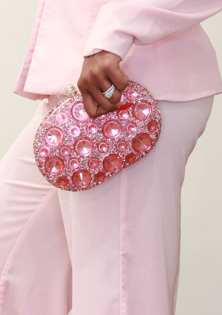 Pink Crystal Purse